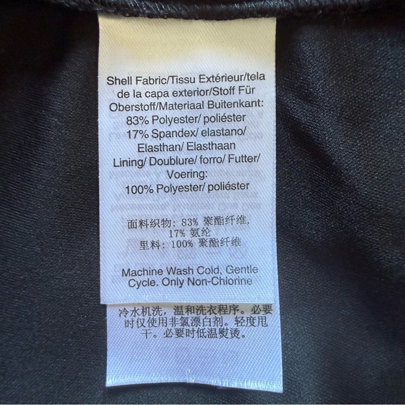 DKNY Women's Black Mock-Neck Long-Sleeve Ruched Mesh Top Size L - Picture 6 of 8